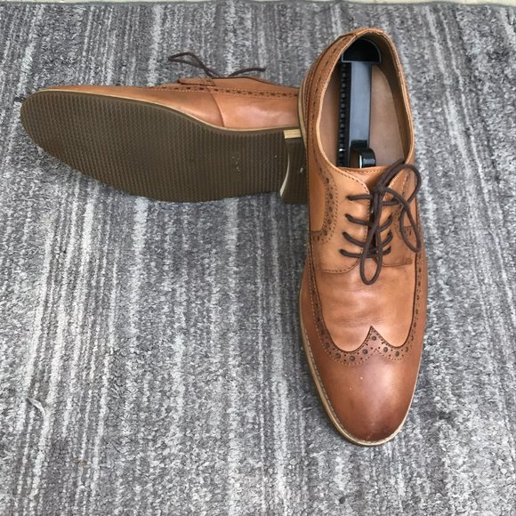 Ferro Aldo Mens Lace Up Wing Tip Casual Brown Two Tone Dress Shoes Size 13 main image 11